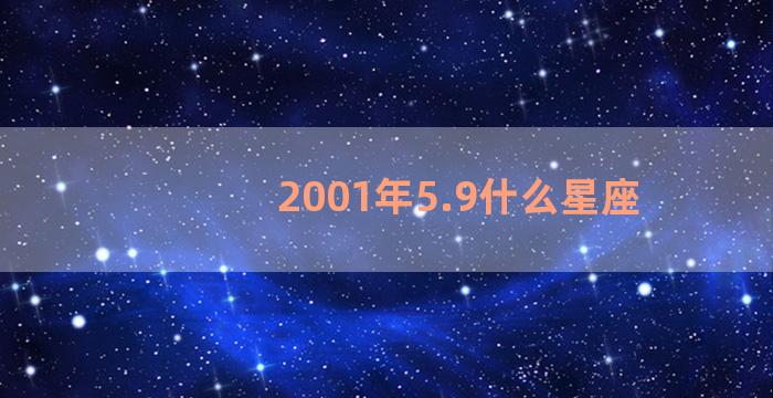 2001年5.9什么星座