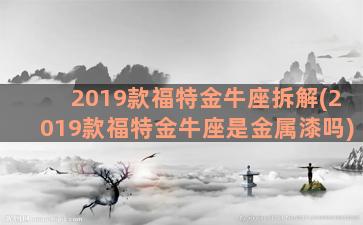 2019款福特金牛座拆解(2019款福特金牛座是金属漆吗)