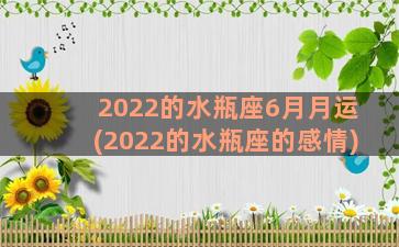 2022的水瓶座6月月运(2022的水瓶座的感情)