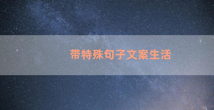 带特殊句子文案生活