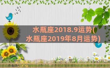 水瓶座2018.9运势(水瓶座2019年8月运势)