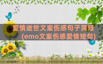 爱情逝世文案伤感句子简短(emo文案伤感爱情短句)