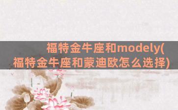 福特金牛座和modely(福特金牛座和蒙迪欧怎么选择)