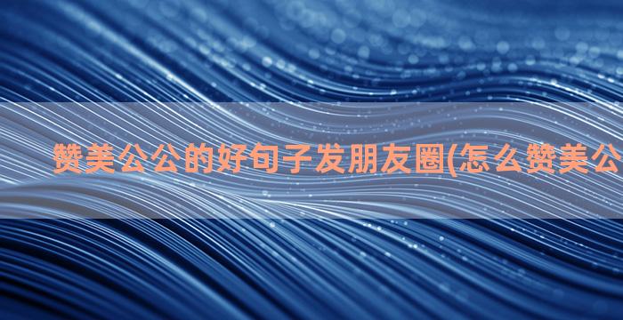 赞美公公的好句子发朋友圈(怎么赞美公公的句子)