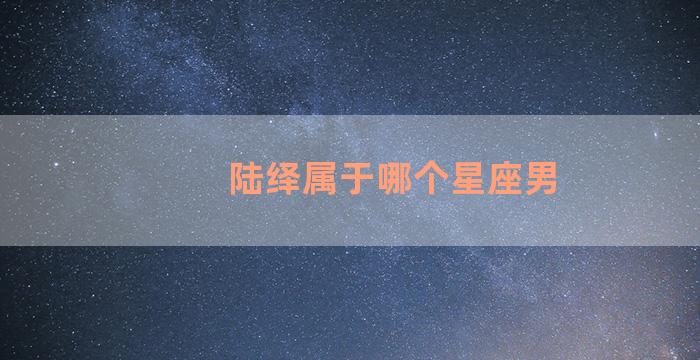 陆绎属于哪个星座男